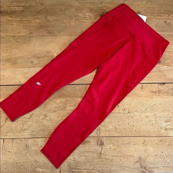 NWT- Fabletics PureLuxe High-Waisted Crossover 7/8 Leggings -HOLLY BERRY (24”) - Picture 6 of 12